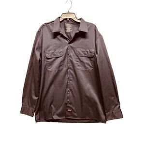 Genuine Dickies Men's Gray Temp Control Cooling Long Sleeve Shirt Size Large